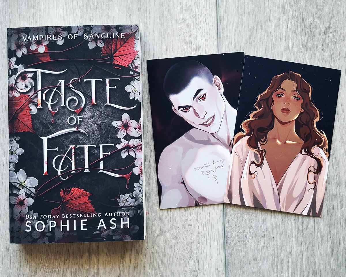 Taste of Fate signed paperback with character cards